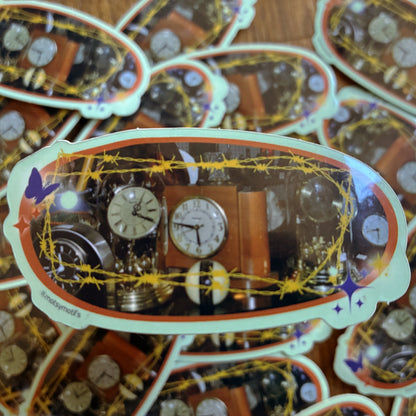 Antique Clock Sticker