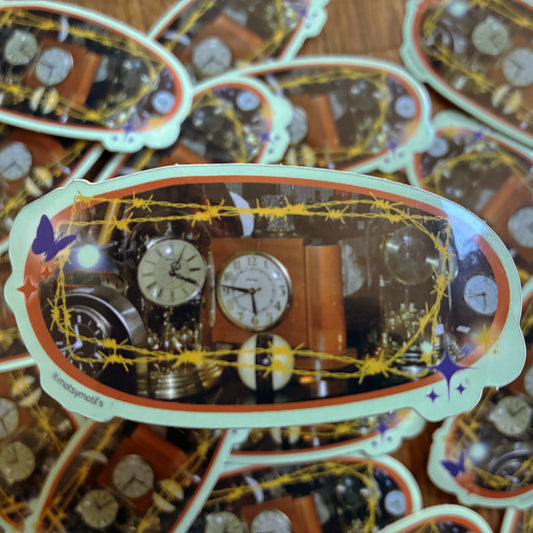 Antique Clock Sticker
