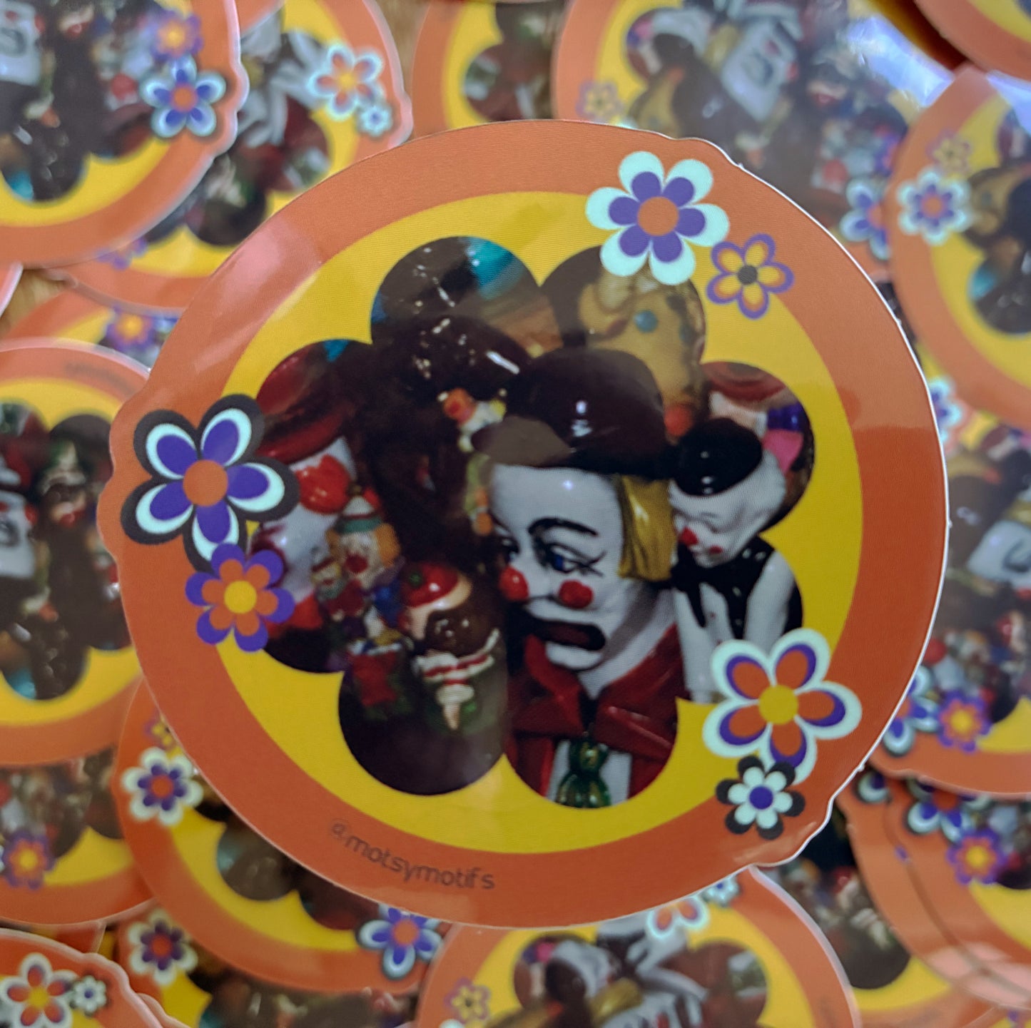 Vintage Clown Sticker