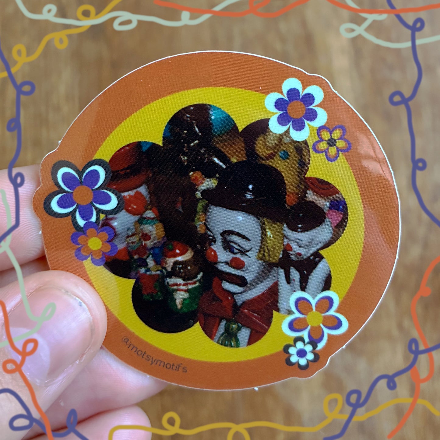 Vintage Clown Sticker